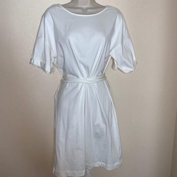 zara white tie dress
